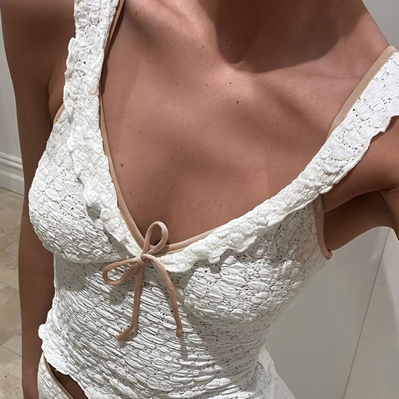 Commense Tops - White Lace Sleeveless Top Y2K